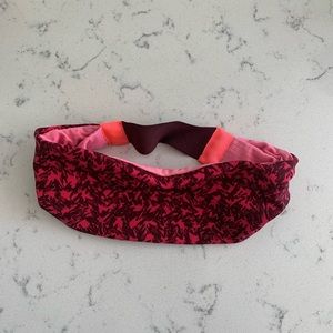 Pink & Black Fringe Fighter headband.